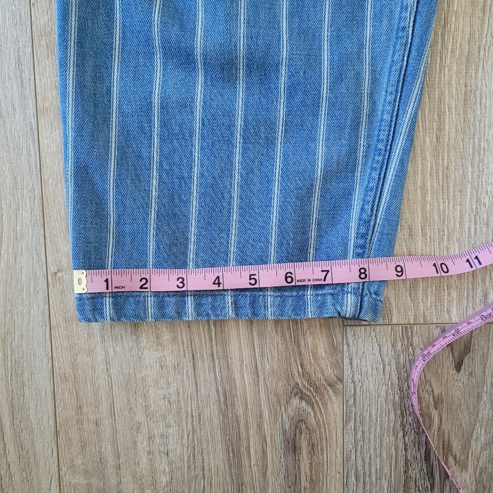 Zara Trafaluc Denim Pinstripe Jumpsuit Romper One Piece - Picture 12 of 12